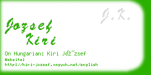 jozsef kiri business card